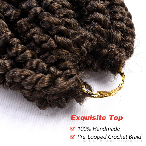 High Quality 22 inches Brown Pre-looped Braiding Hair For Women Wholesale Synthetic Passion Twist Crochet Braid Hair Extensions